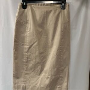 Express Tan Midi Pencil Skirt for Work 2